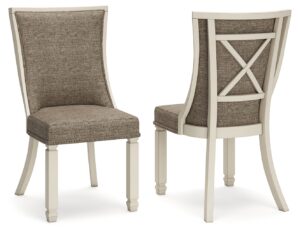 Bolanburg - Dining UPH Side Chair (Set of 2) - Lattice Back - Brown / Beige