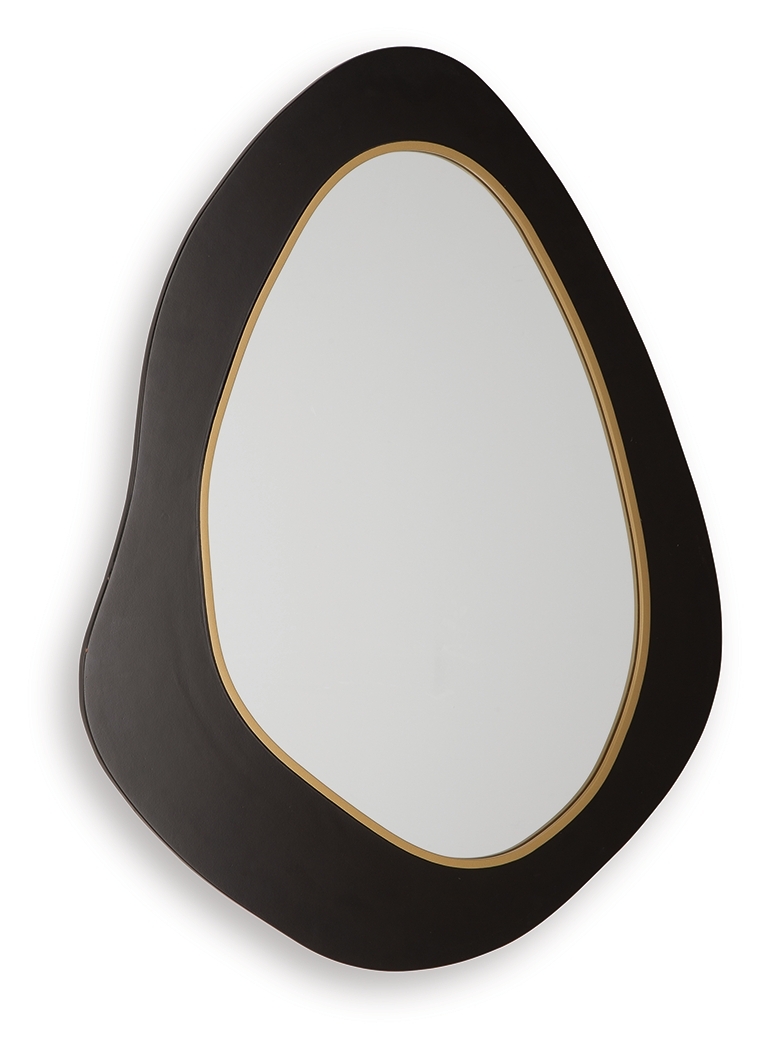 Kierlock - Accent Mirror - Black / Gold Finish - Image 3
