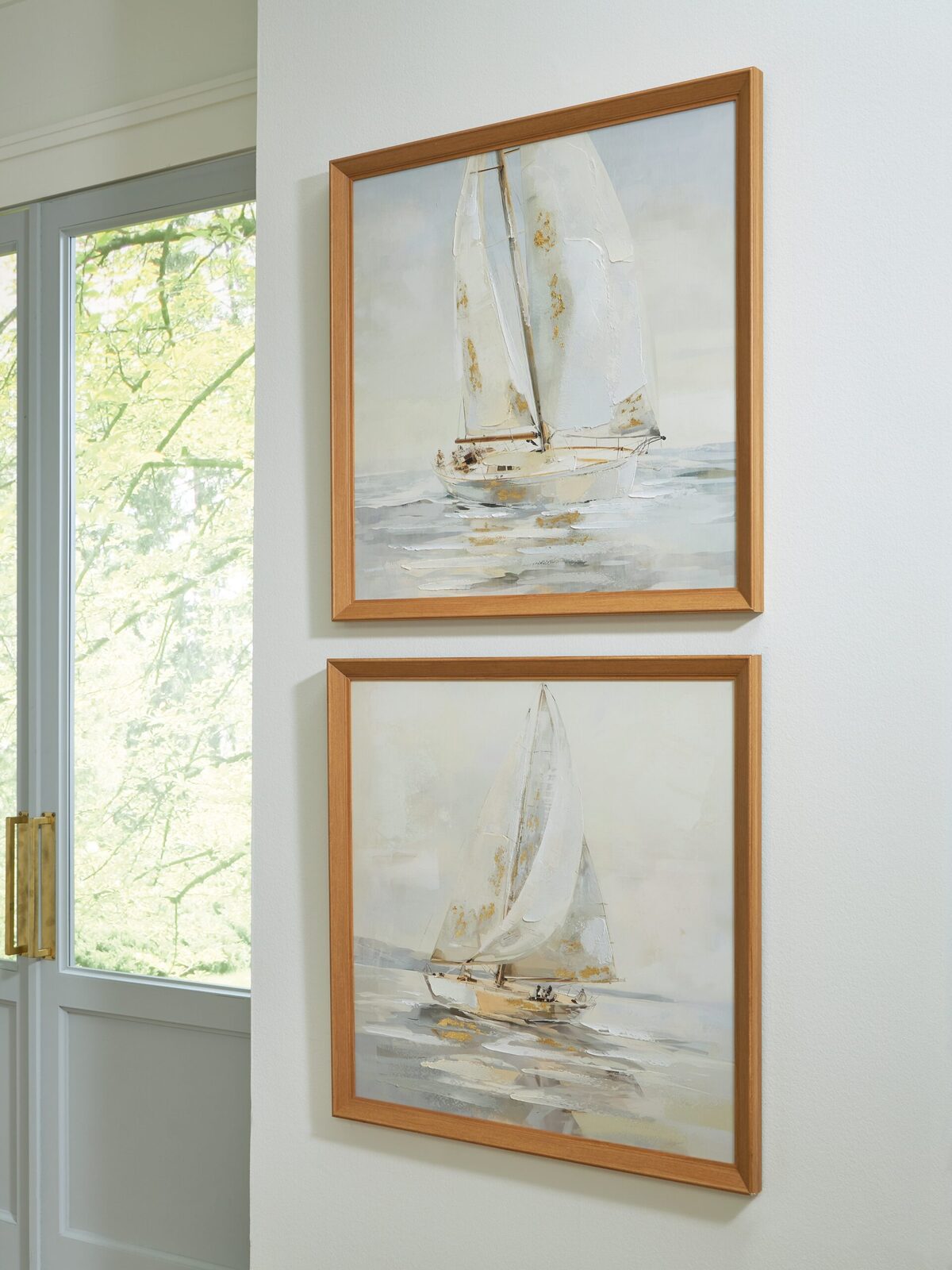 Winbrook - Wall Art Set (Set of 2) - Gray / Tan / Gold Finish - Image 2