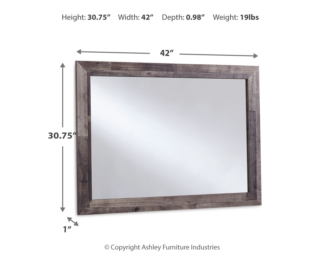Derekson - Bedroom Mirror - Multi Gray - Image 2