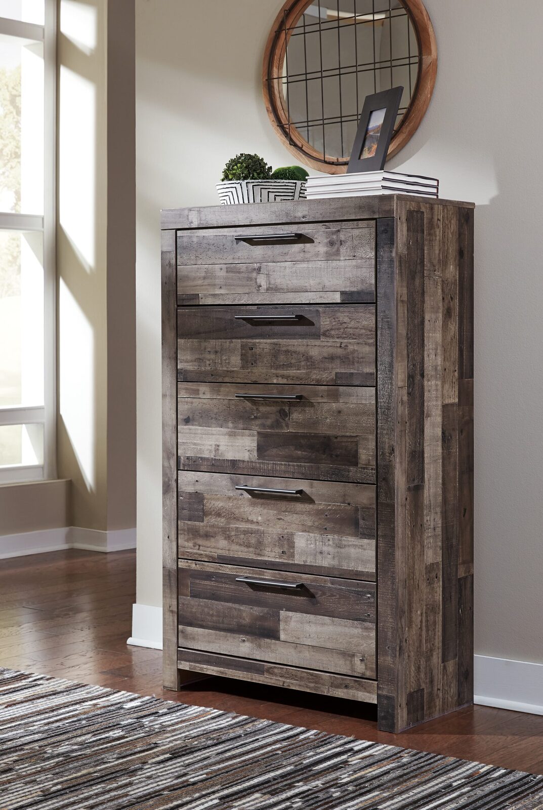 Derekson - Five Drawer Chest - Multi Gray - Image 2