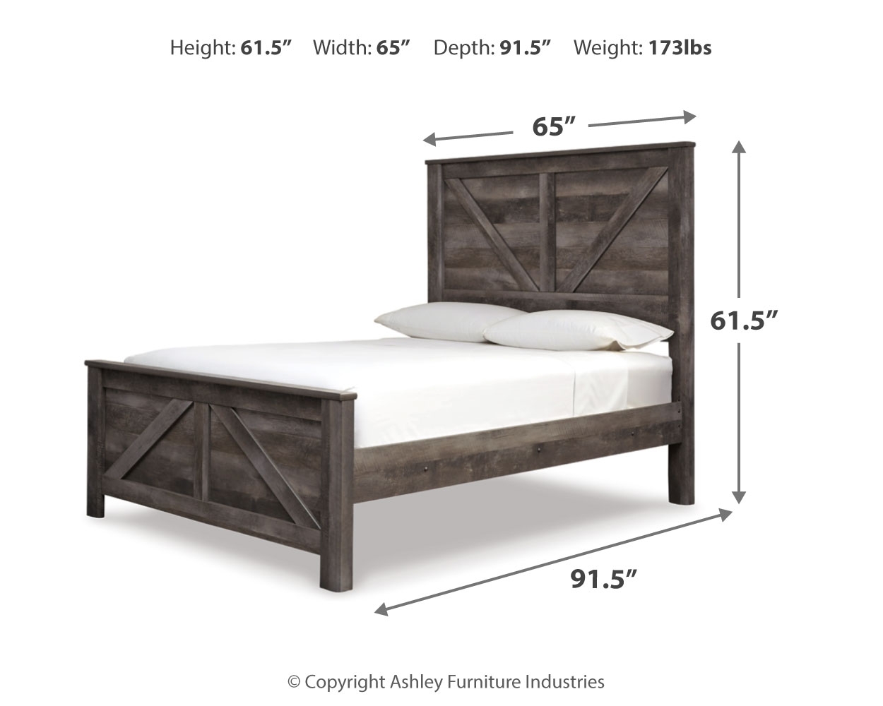 Wynnlow - Crossbuck Panel Bed - Image 14