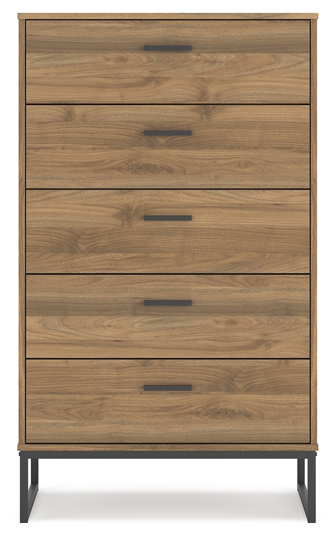 Deanlow - Five Drawer Chest - Honey - Image 3