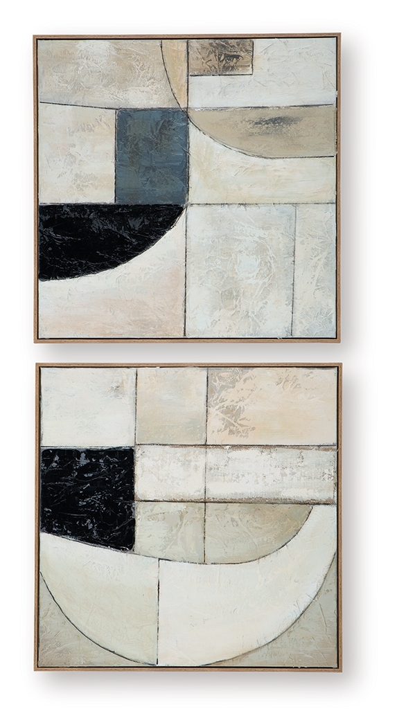 Bexlen - Wall Art Set (Set of 2) - Tan / Taupe / Black - Image 6
