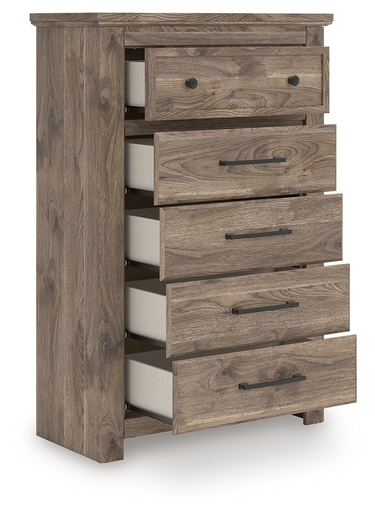 Rusticott - Five Drawer Chest - Brown - Image 2