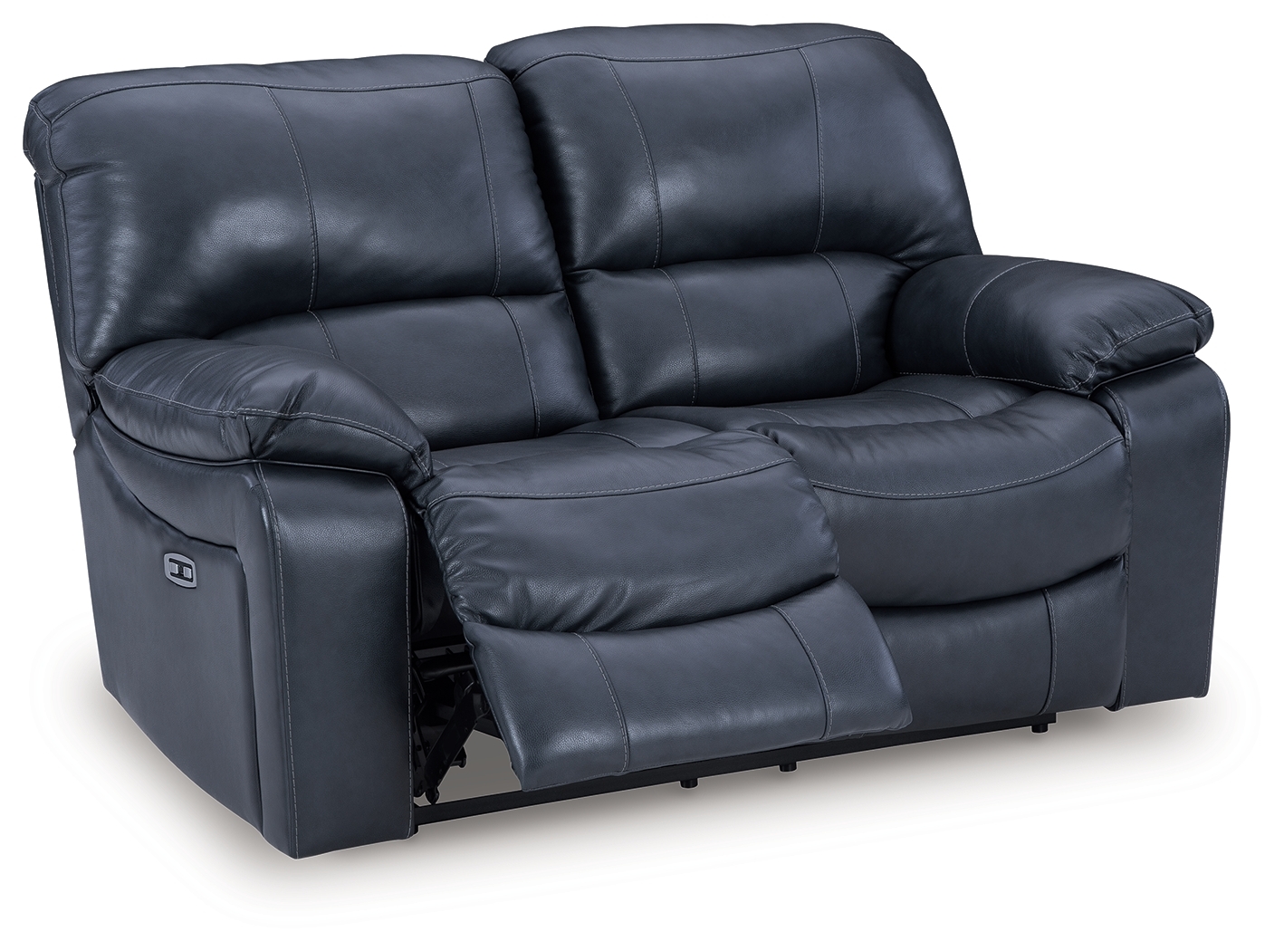 Leesworth - 3 Pc. - Power Reclining Sofa, Power Reclining Loveseat, Power Rocker Recliner - Ocean - Image 8