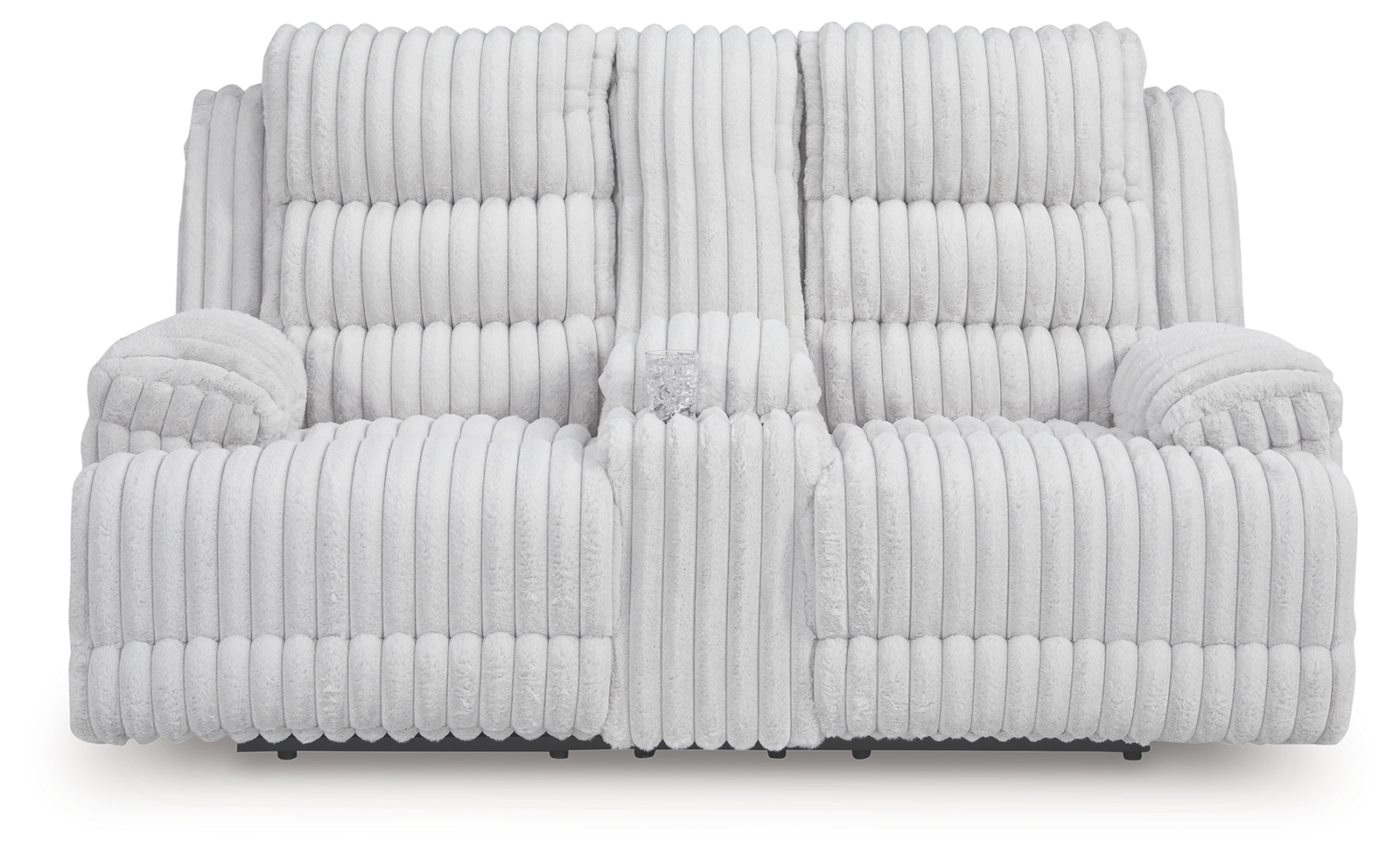 Rhines Falls - Double Reclining Power Loveseat With Console - Alloy - Image 4