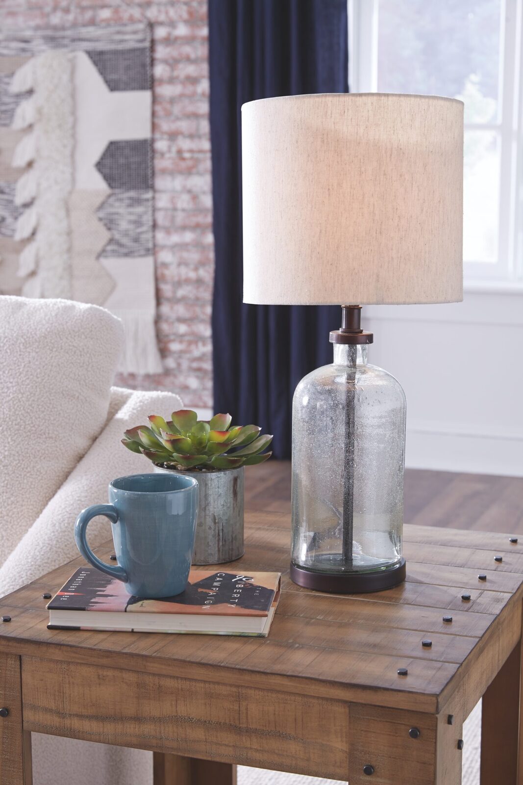Bandile - Glass Table Lamp - Clear / Bronze Finish - Image 4
