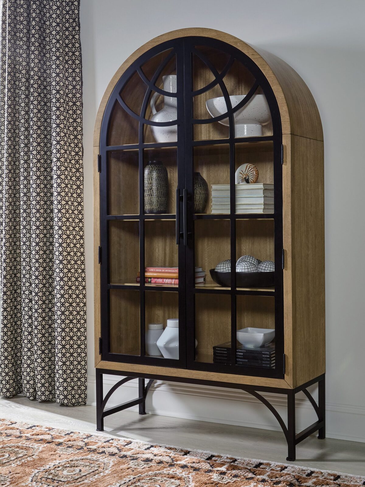 Gwenwich - Accent Cabinet - Natural / Black - Image 2