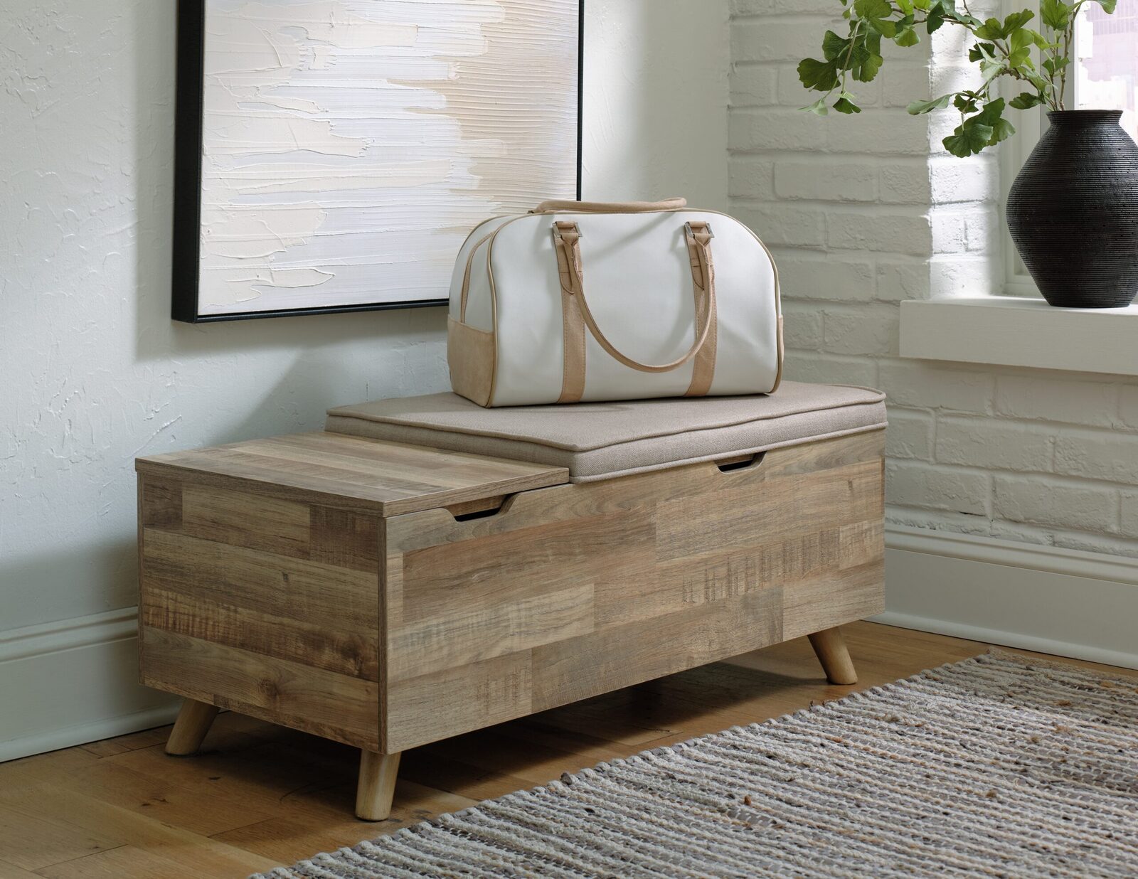 Gerdanet - Storage Bench - Beige - Image 2