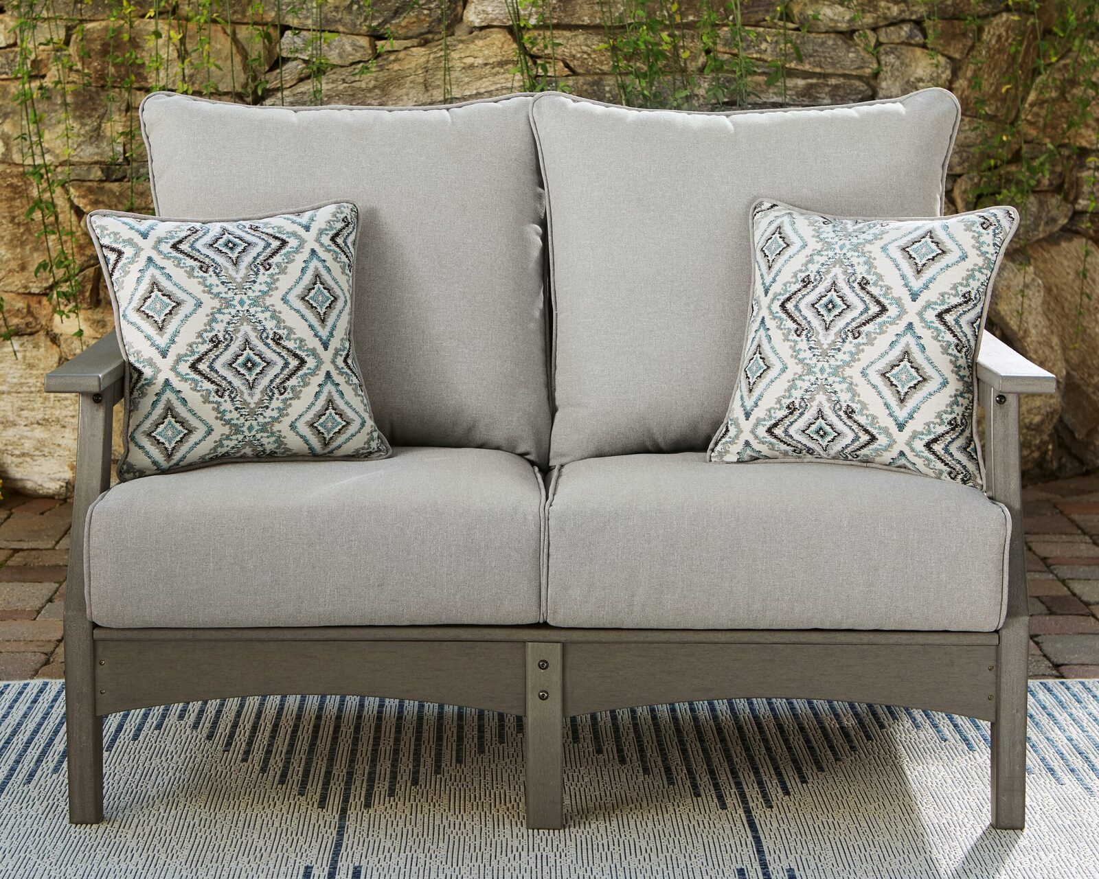 Visola - Loveseat w/Cushion - Gray - Image 2