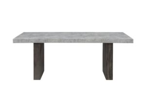 D2410 - Dining Table With Brown Legs - Gray