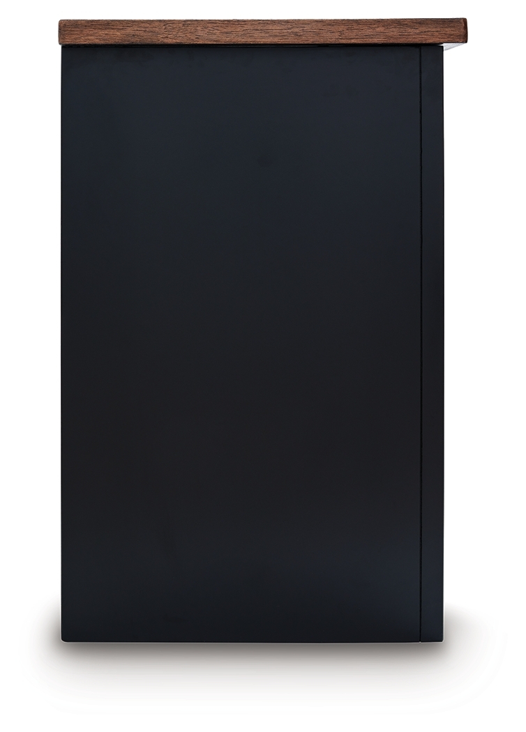 Wildenauer - XL TV Stand With Fireplace Option - Brown / Black - Image 5