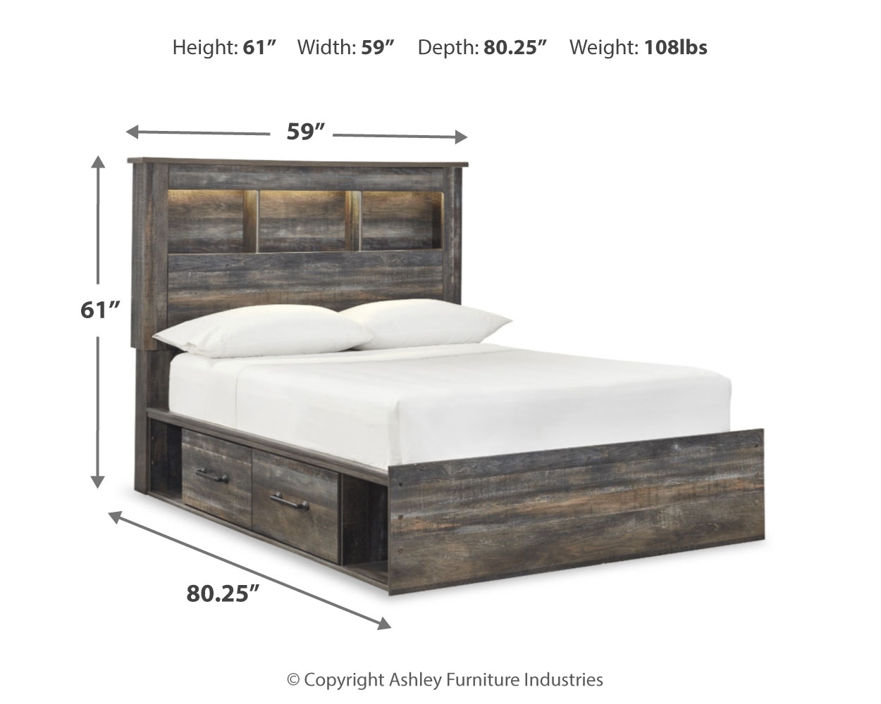 Drystan - Panel Bookcase Bed - Image 29