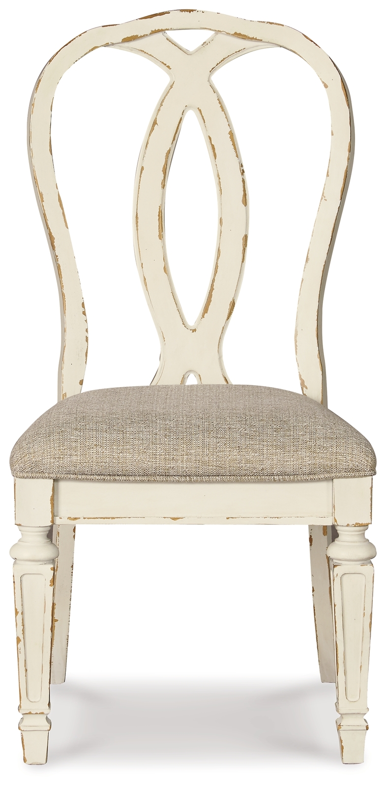Realyn - Dining UPH Side Chair (Set of 2) - Ribbonback - Chipped White - Image 3