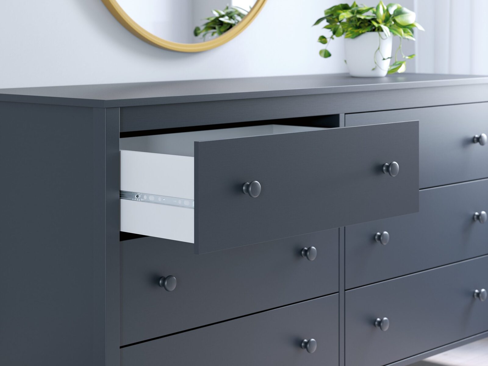 Simmenfort - Six Drawer Dresser - Navy Blue - Image 10