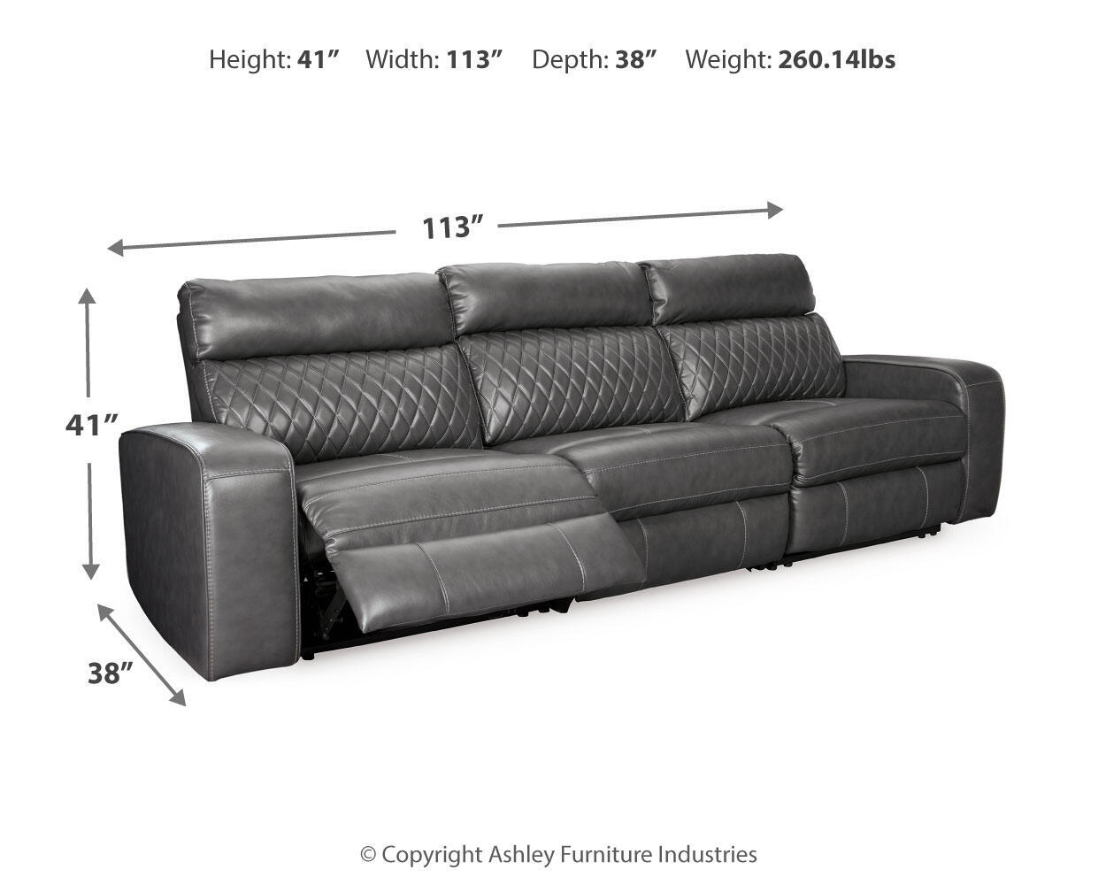 Samperstone - Power Reclining Sectional - Image 13