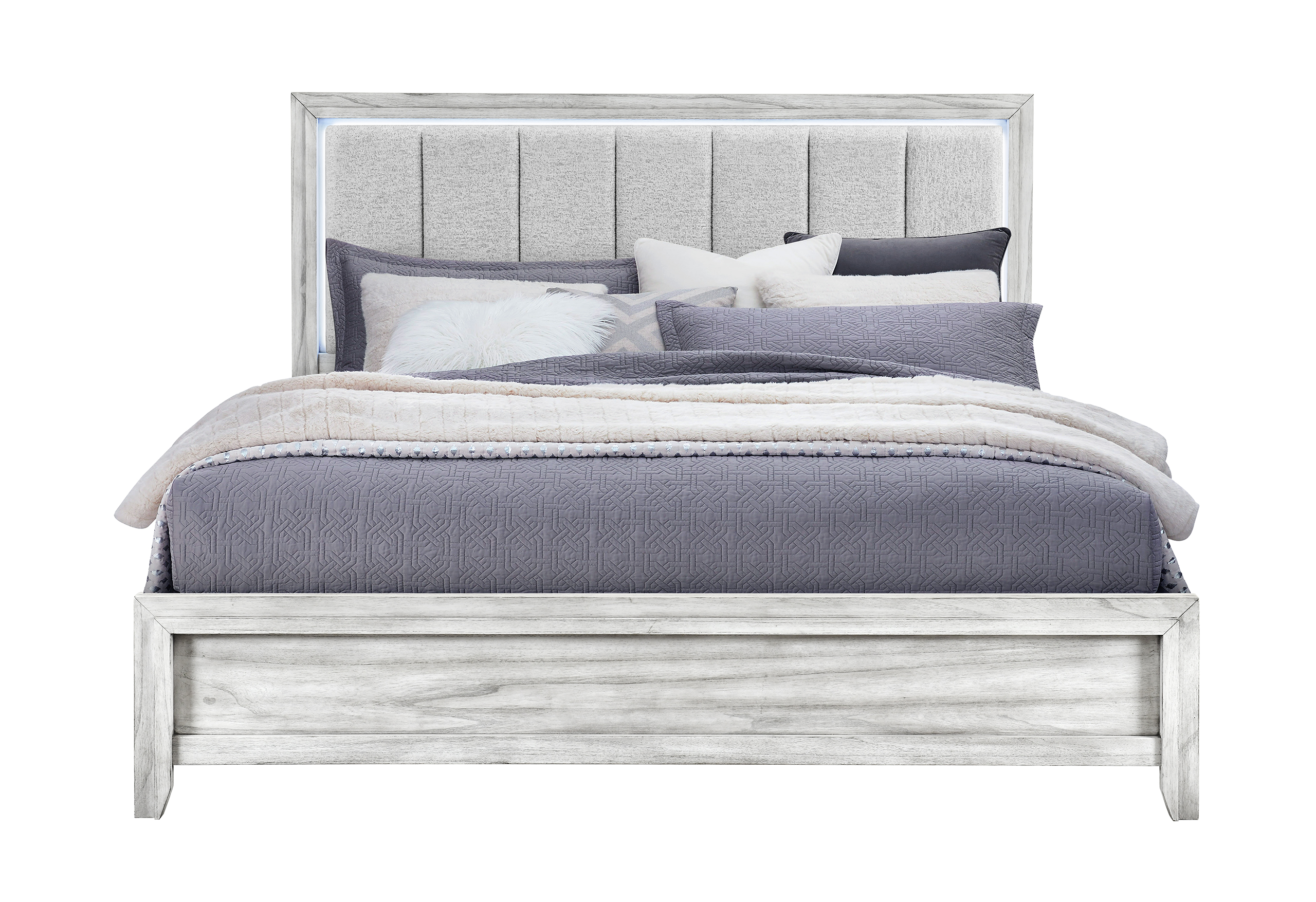 Elsie - Bed With LED - Light Gray - Image 7