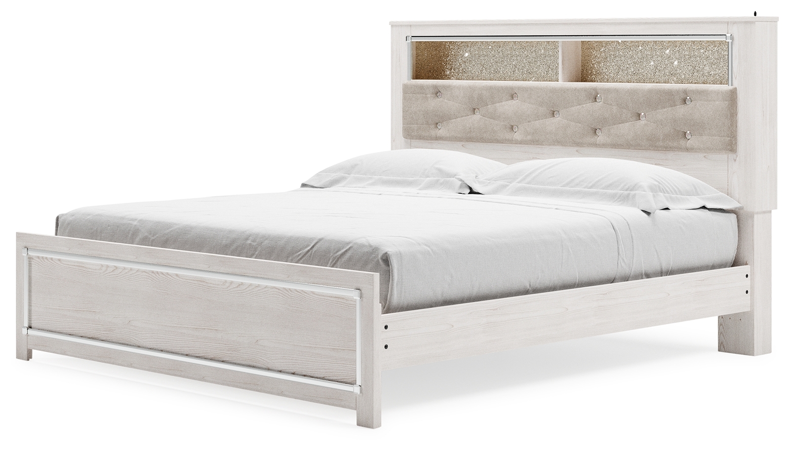 Altyra - King Bookcase Panel Bed - White - Image 4