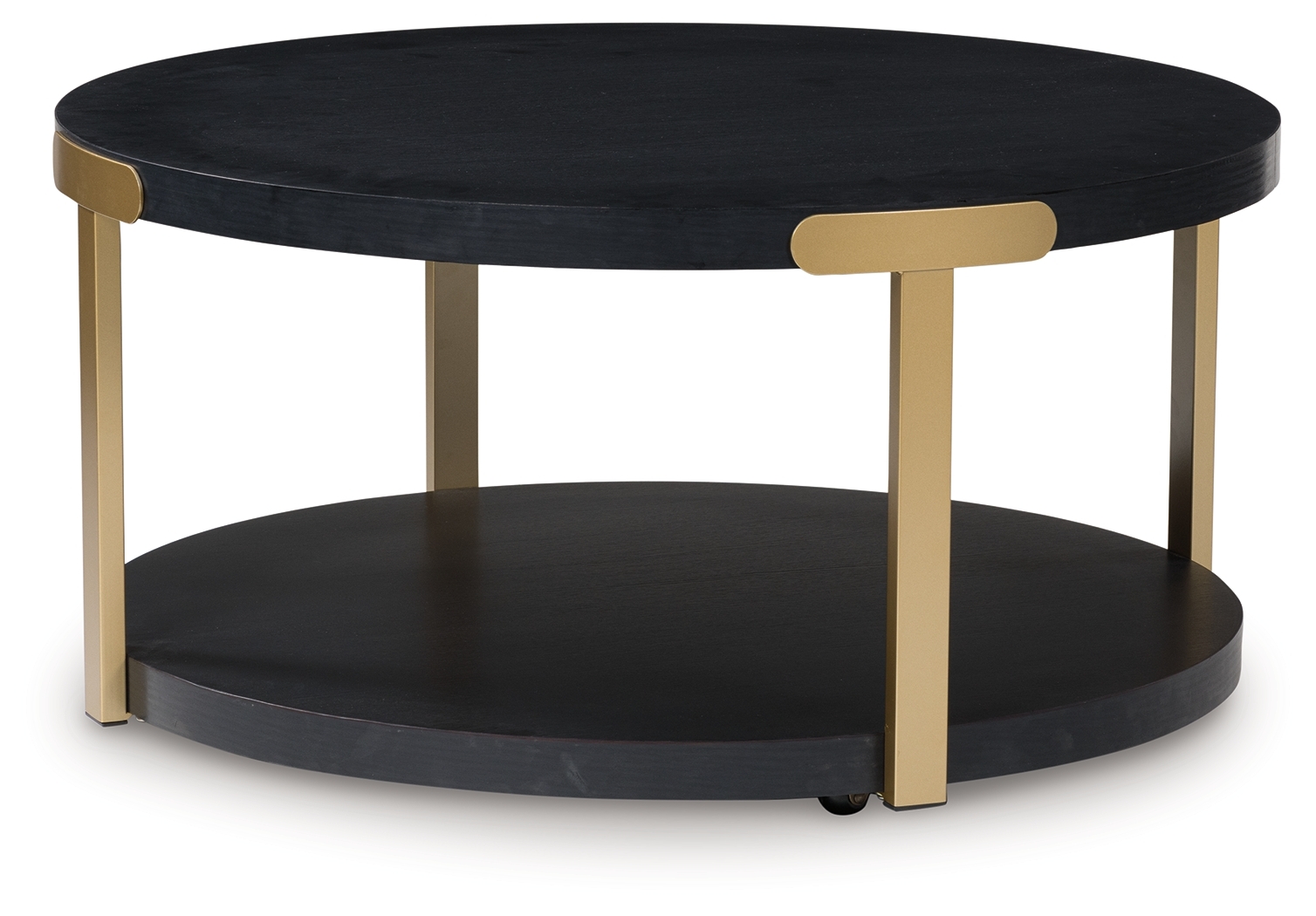 Shylore - Occasional Table Set (Set of 3) - Black / Brass Finish - Image 4