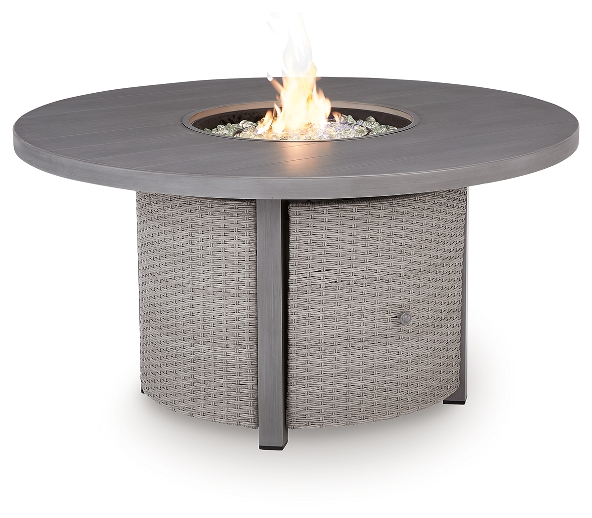 Half Moon Beach - Round Fire Pit Table - Gray - Image 3