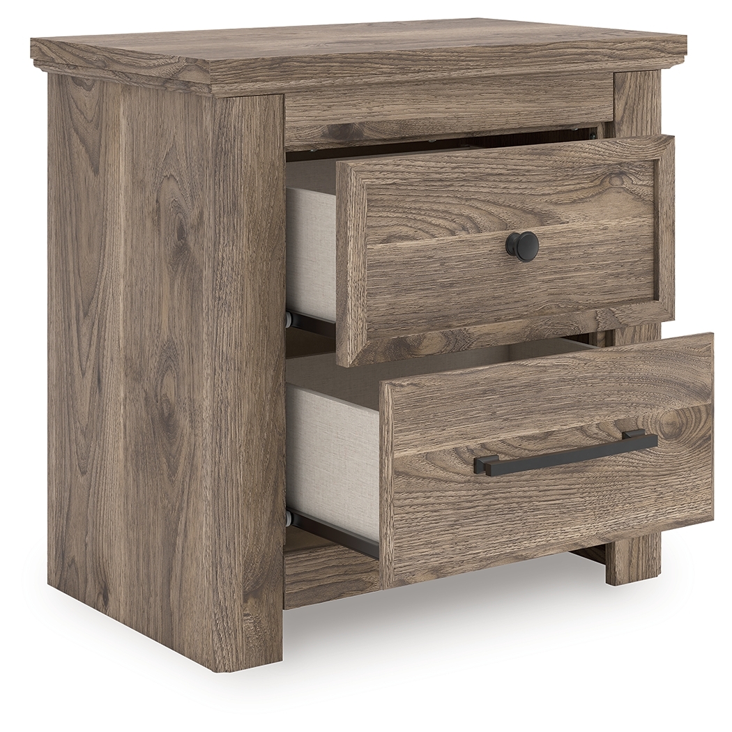 Rusticott - Two Drawer Night Stand - Brown - Image 3