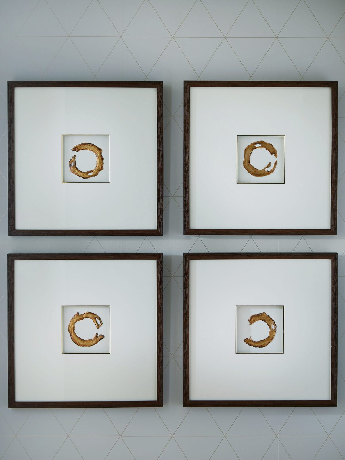 Dallbourne - Wall Art Set (Set of 4) - White / Gold Finish - Image 2