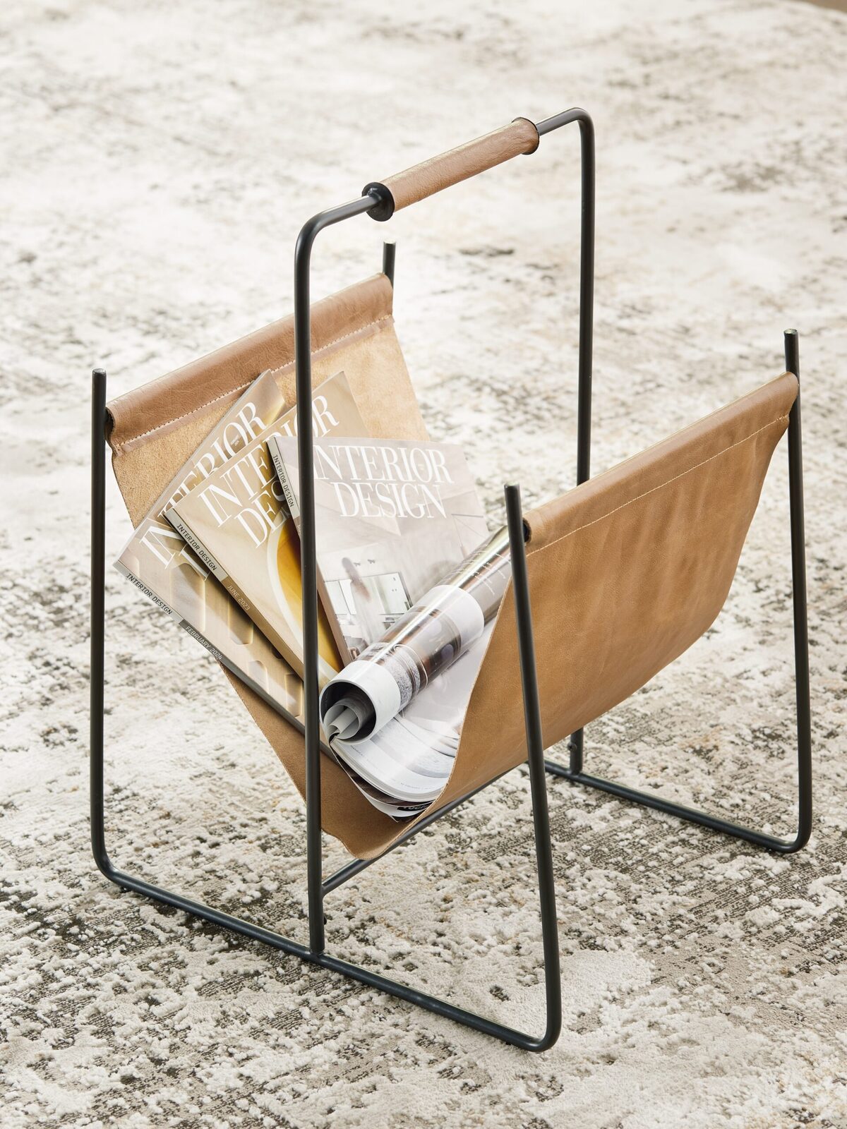 Faronworth - Magazine Rack - Brown / Black - Image 2