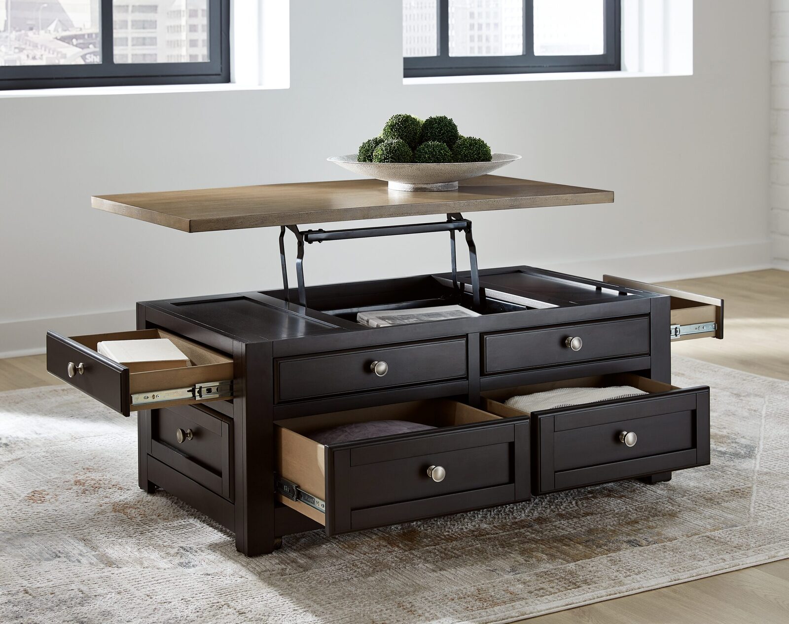Drazmine - Lift Top Cocktail Table - Brown - Image 7