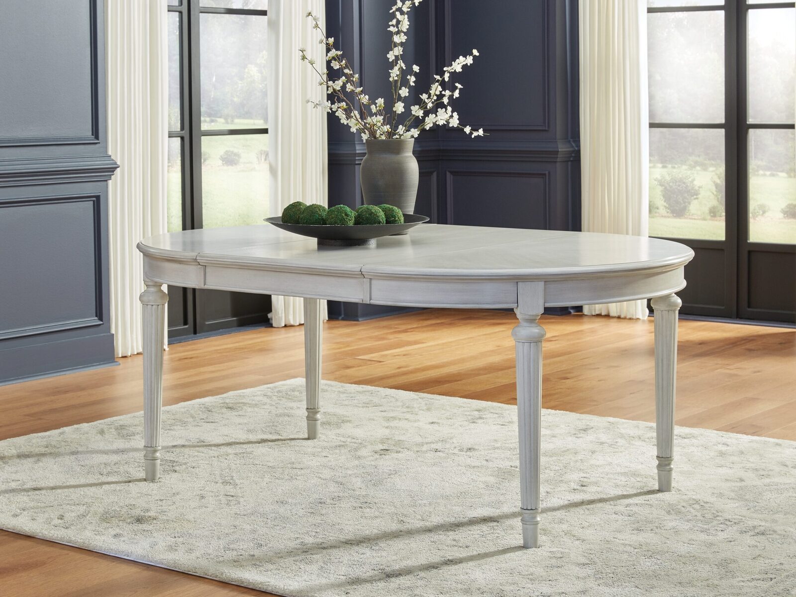 Montelaine - Oval Dining Room Extension Table - Antique White - Image 2