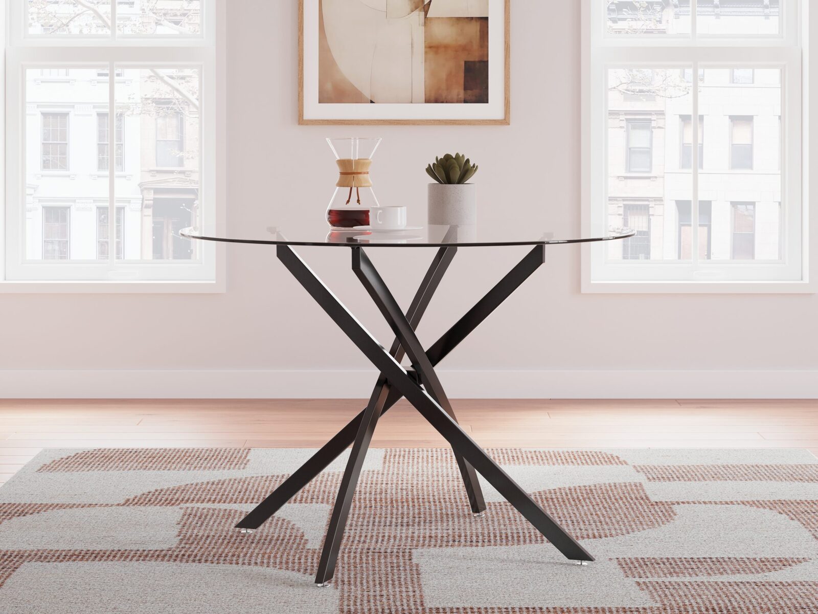 Pharwynn - Round Dining Room Table - Black - Image 2