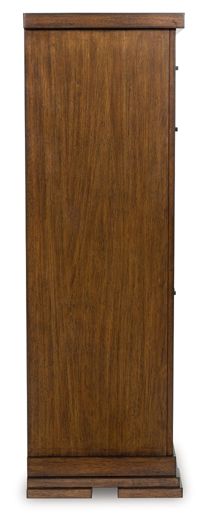 Taffenbrook - Five Drawer Chest - Medium Brown - Image 3