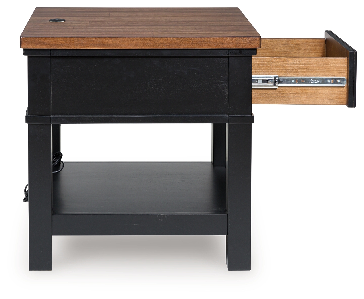 Wildenauer - Rectangular End Table - Brown / Black - Image 7