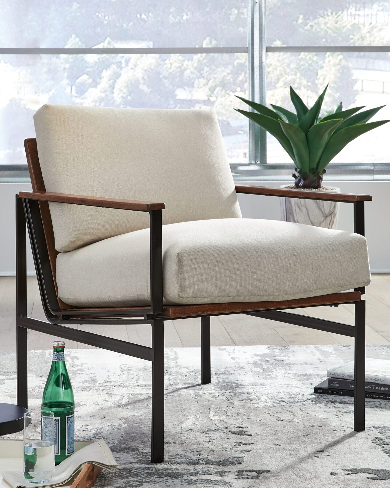 Tilden - Accent Chair - Ivory / Brown - Image 2