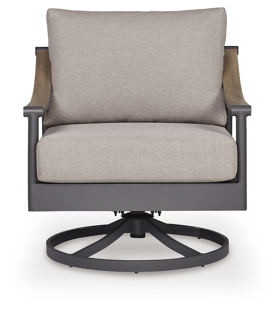 Ocean Beach - Swivel Lounge With Cushion - Gray - Image 3