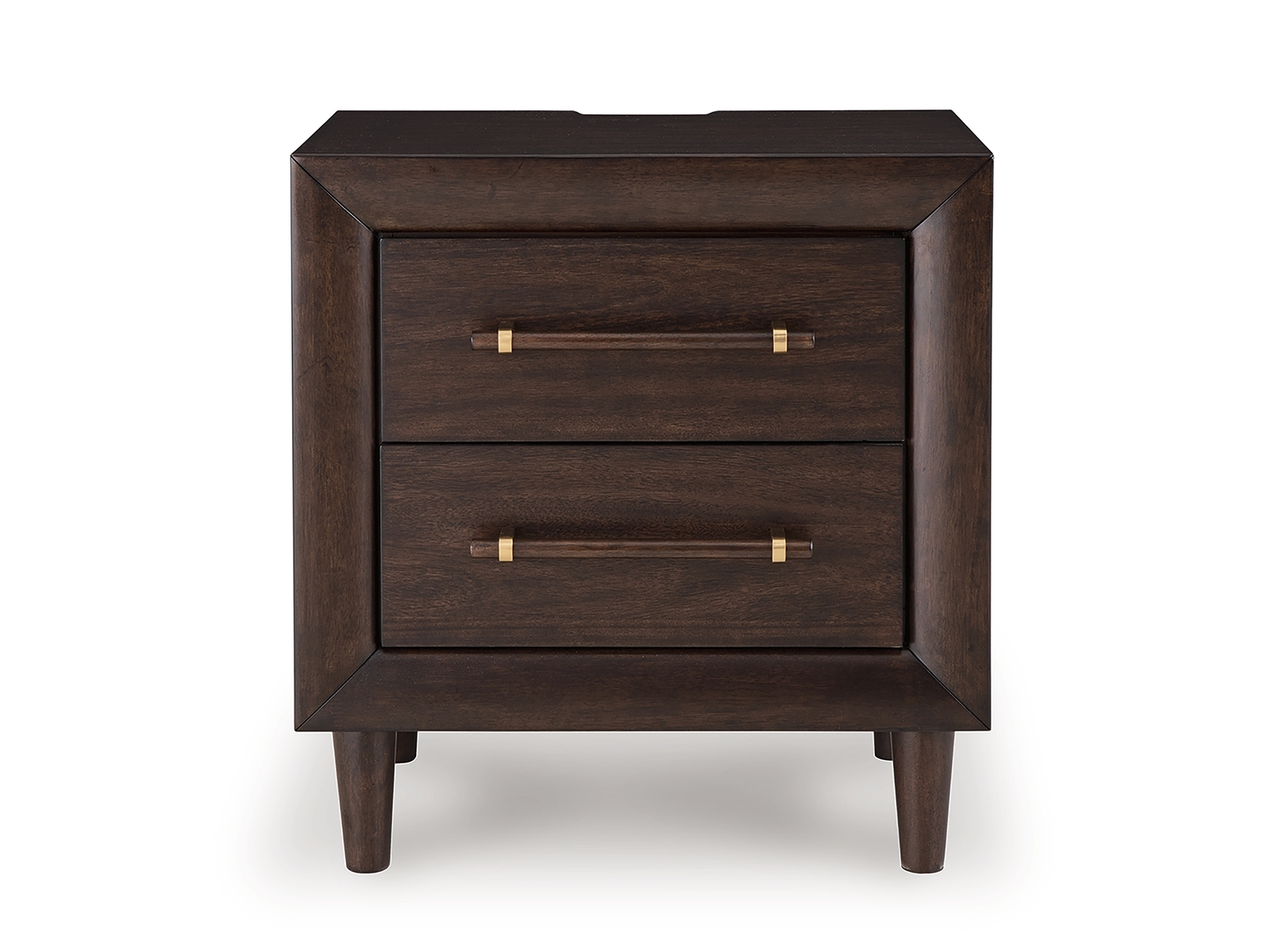 Dantenton - Two Drawer Night Stand - Merlot - Image 4