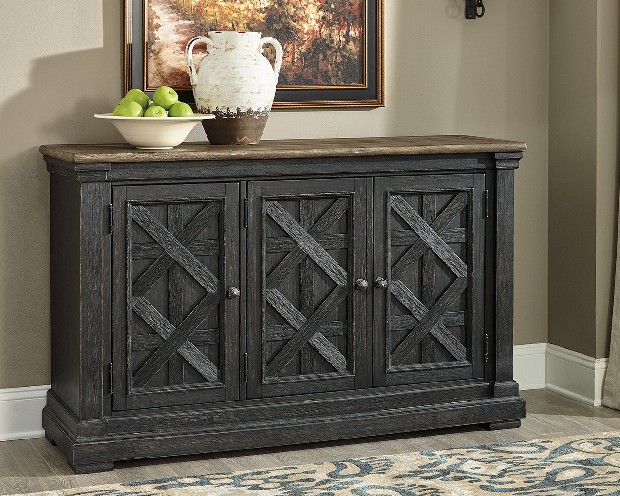 Tyler Creek - Dining Room Server - Black / Gray - Image 2