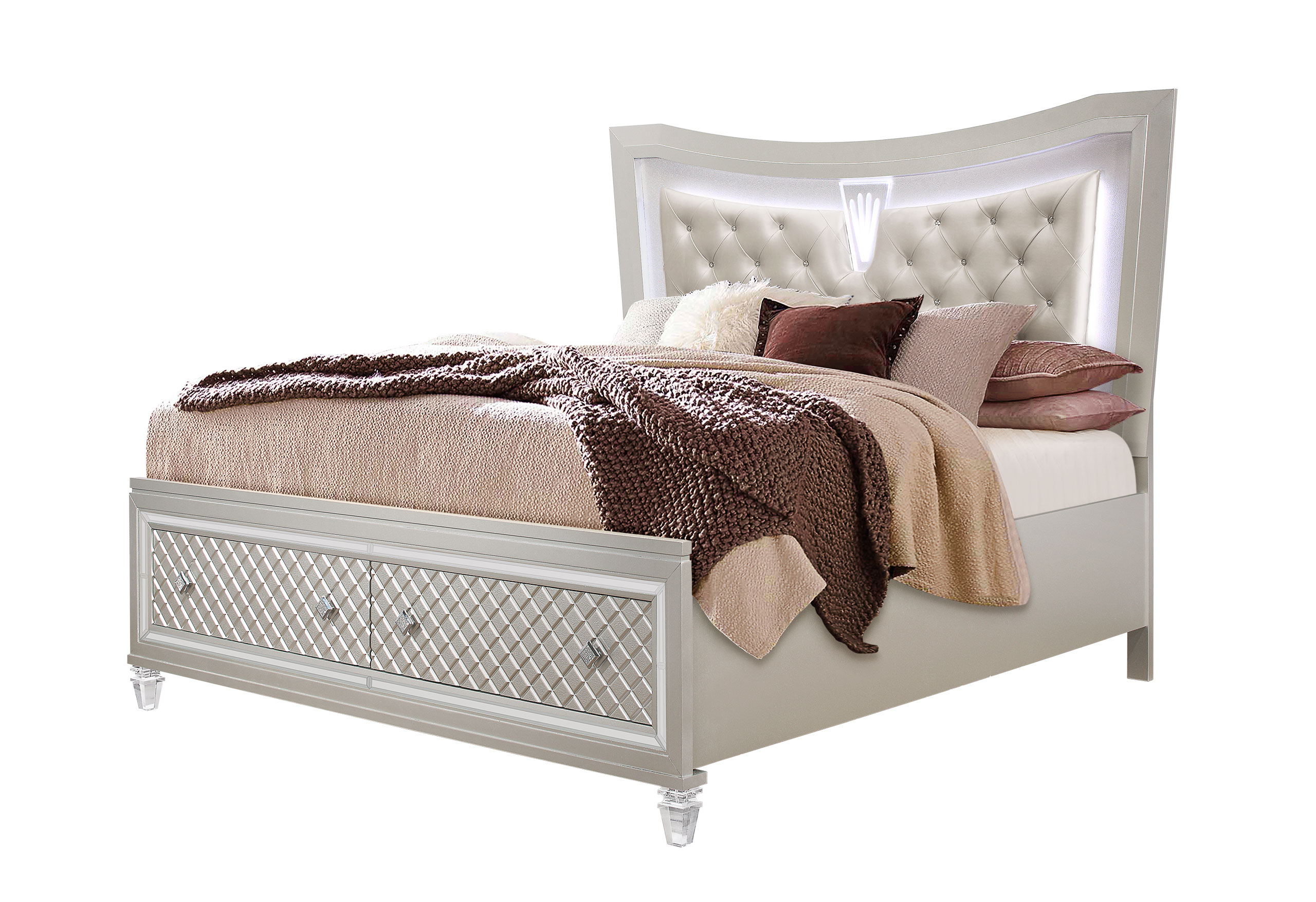 Paris - Bed With LED - Champagne - Image 2