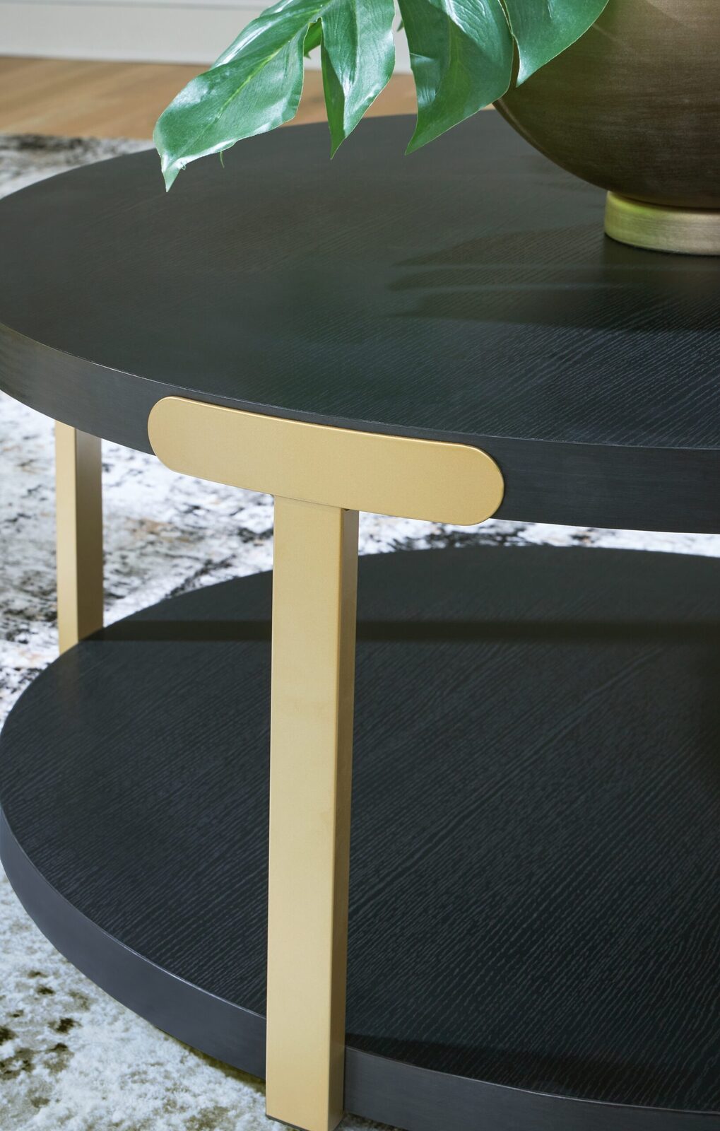 Shylore - Occasional Table Set (Set of 3) - Black / Brass Finish - Image 9