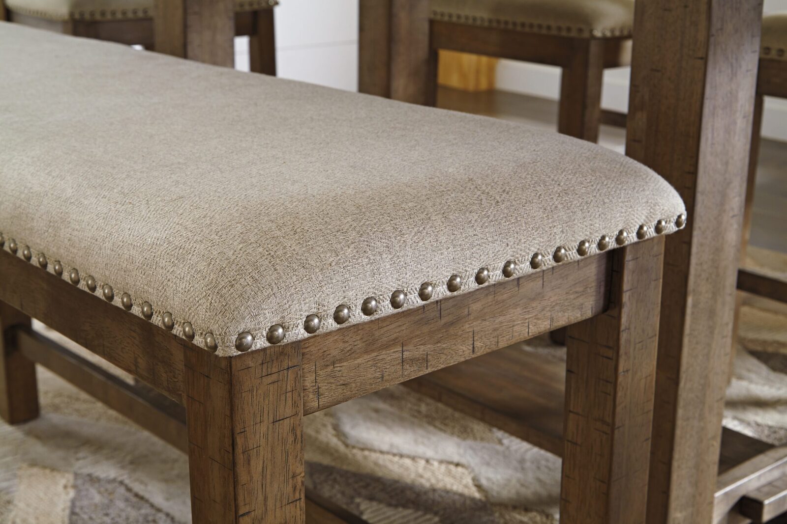 Moriville - Double UPH Bench - Beige - Image 3