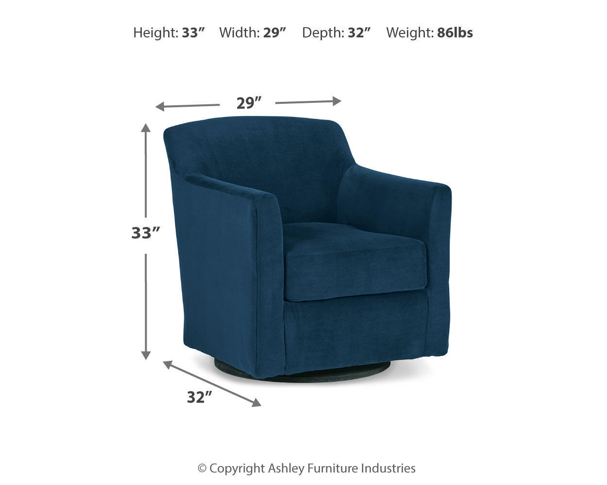 Bradney - Swivel Accent Chair - Image 21