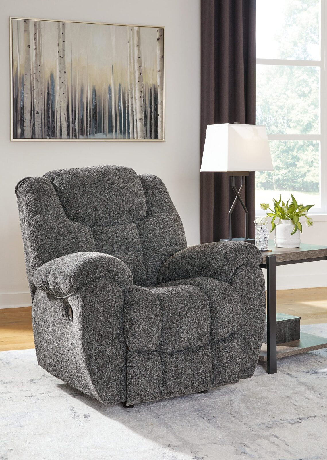 Foreside - Rocker Recliner - Charcoal - Image 2