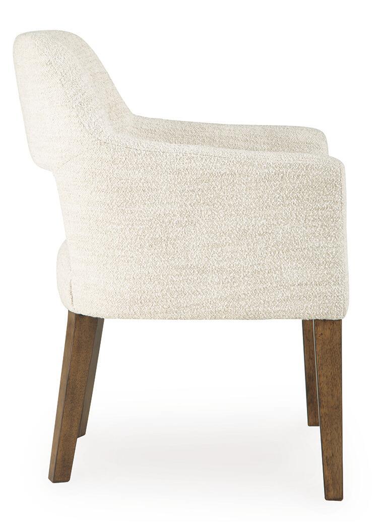 Marxmore - Dining Upholstered Arm Chair (Set of 2) - Beige / Brown - Image 5