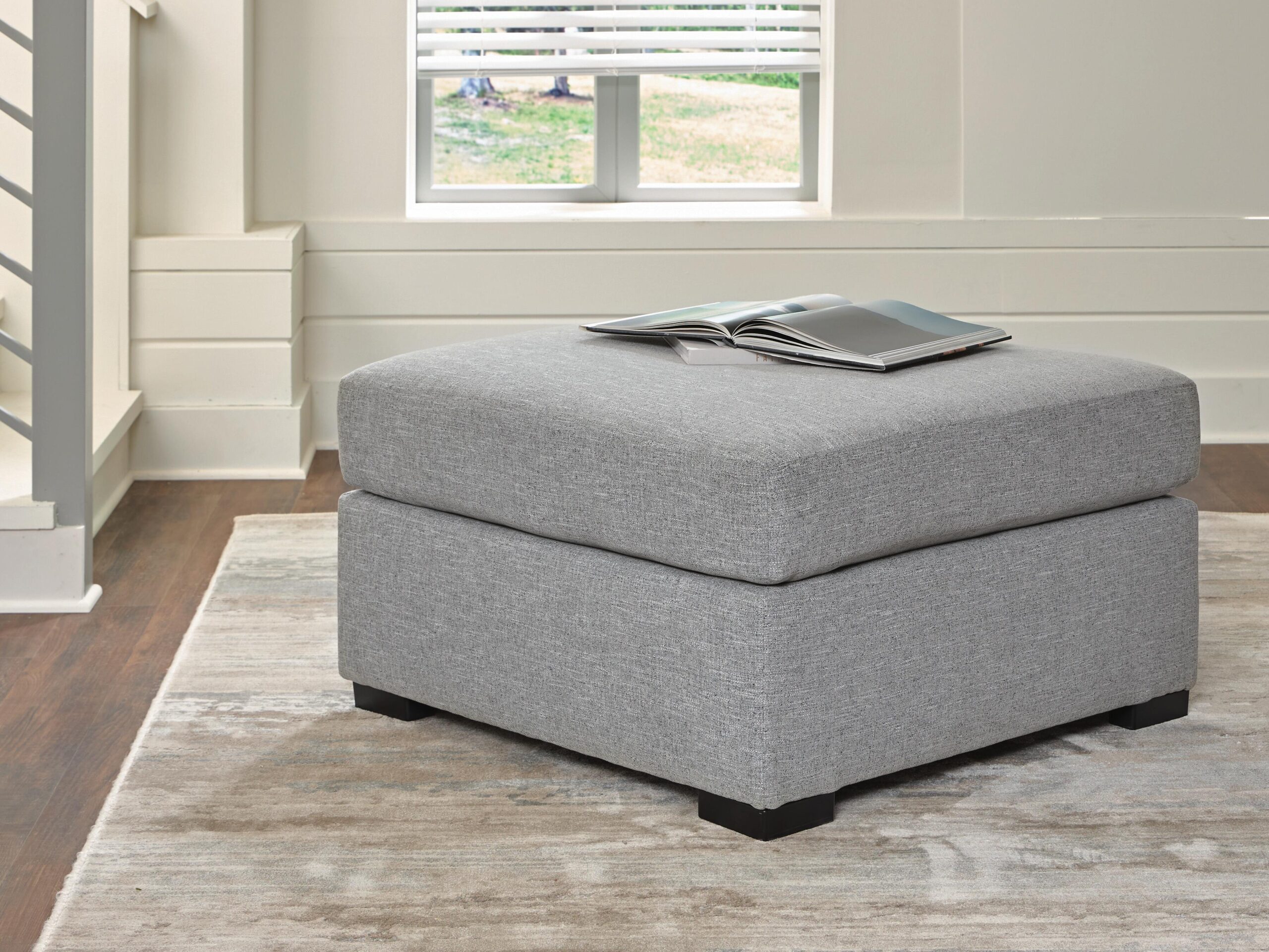 UrbanCrest - Oversized Accent Ottoman - Pewter - Image 2