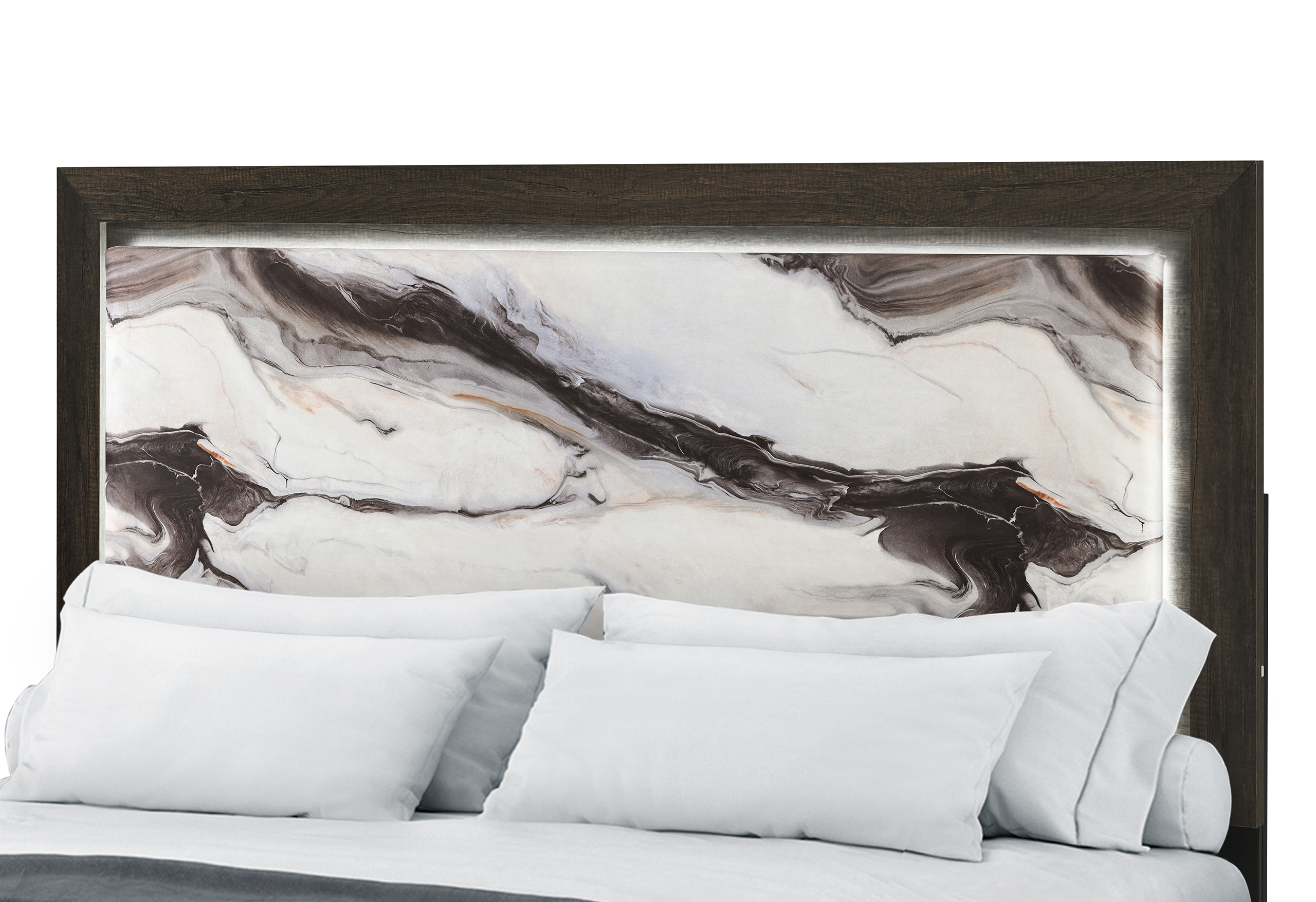 Harmony - Bed With LED - Dark Brown - Image 2