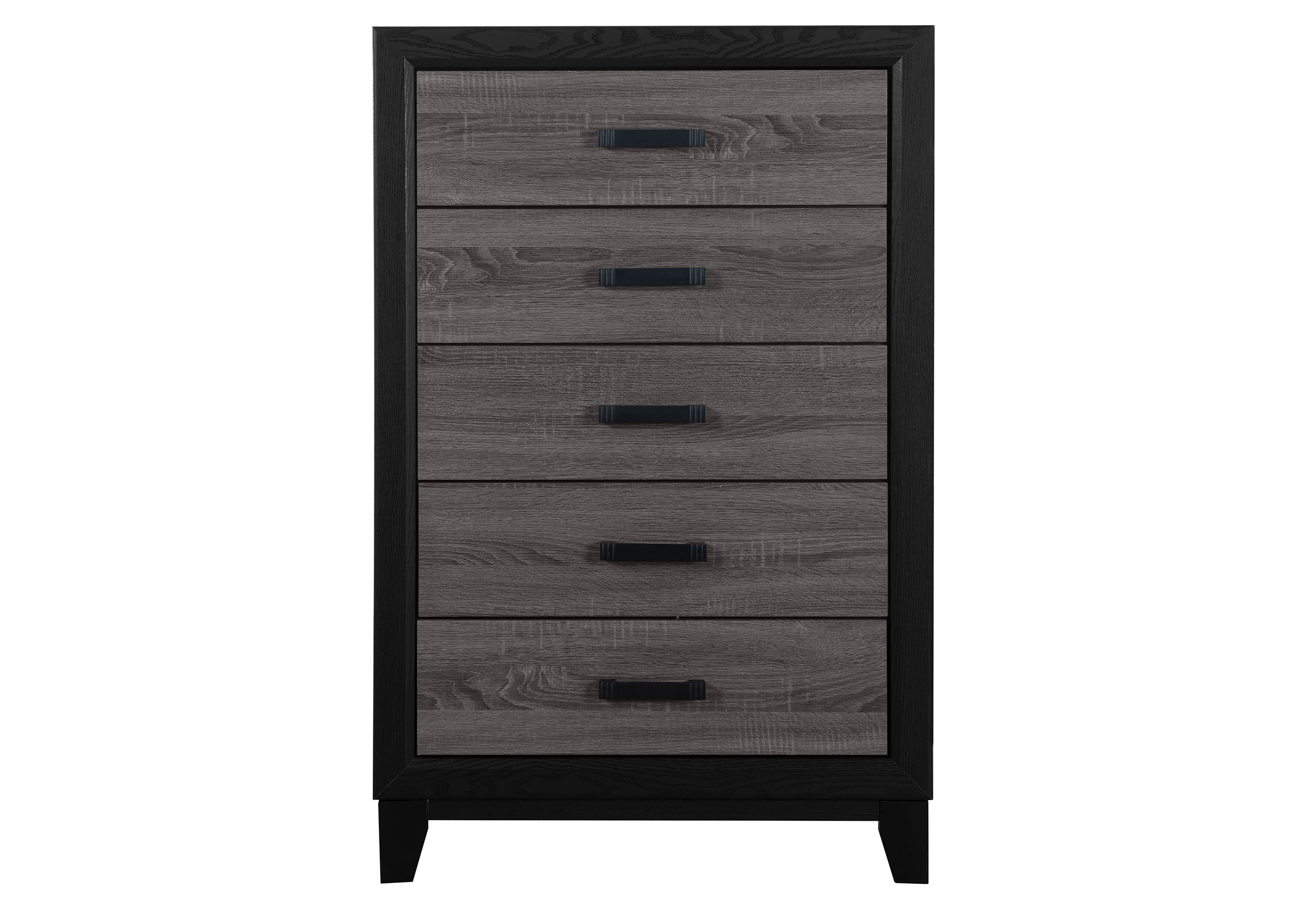 Lisbon - 5 Piece Bedroom Set (Bookcase Bed) - Black / Gray - Image 10