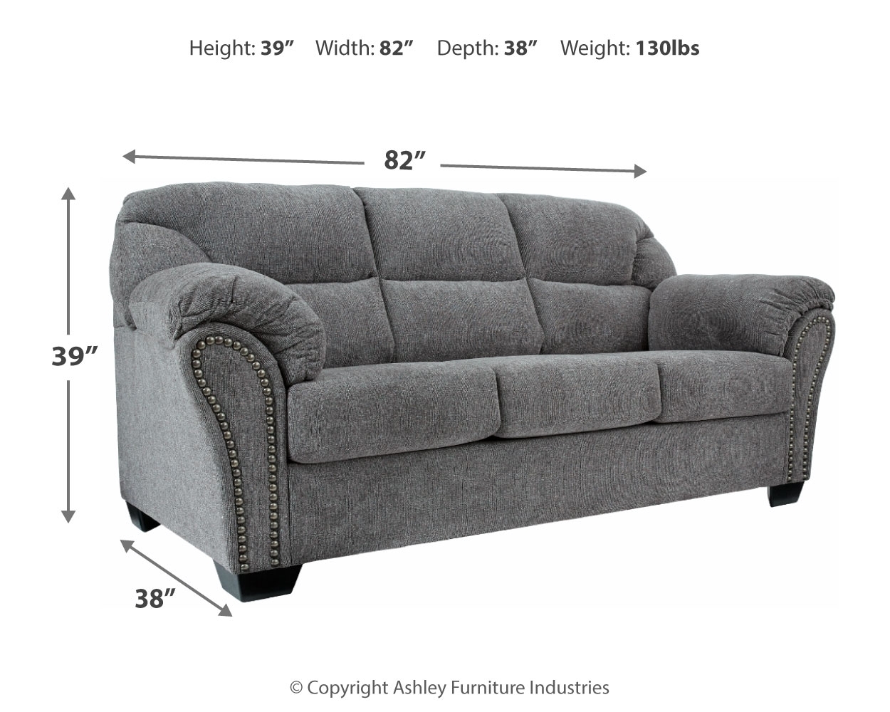 Allmaxx - Sofa - Pewter - Image 4