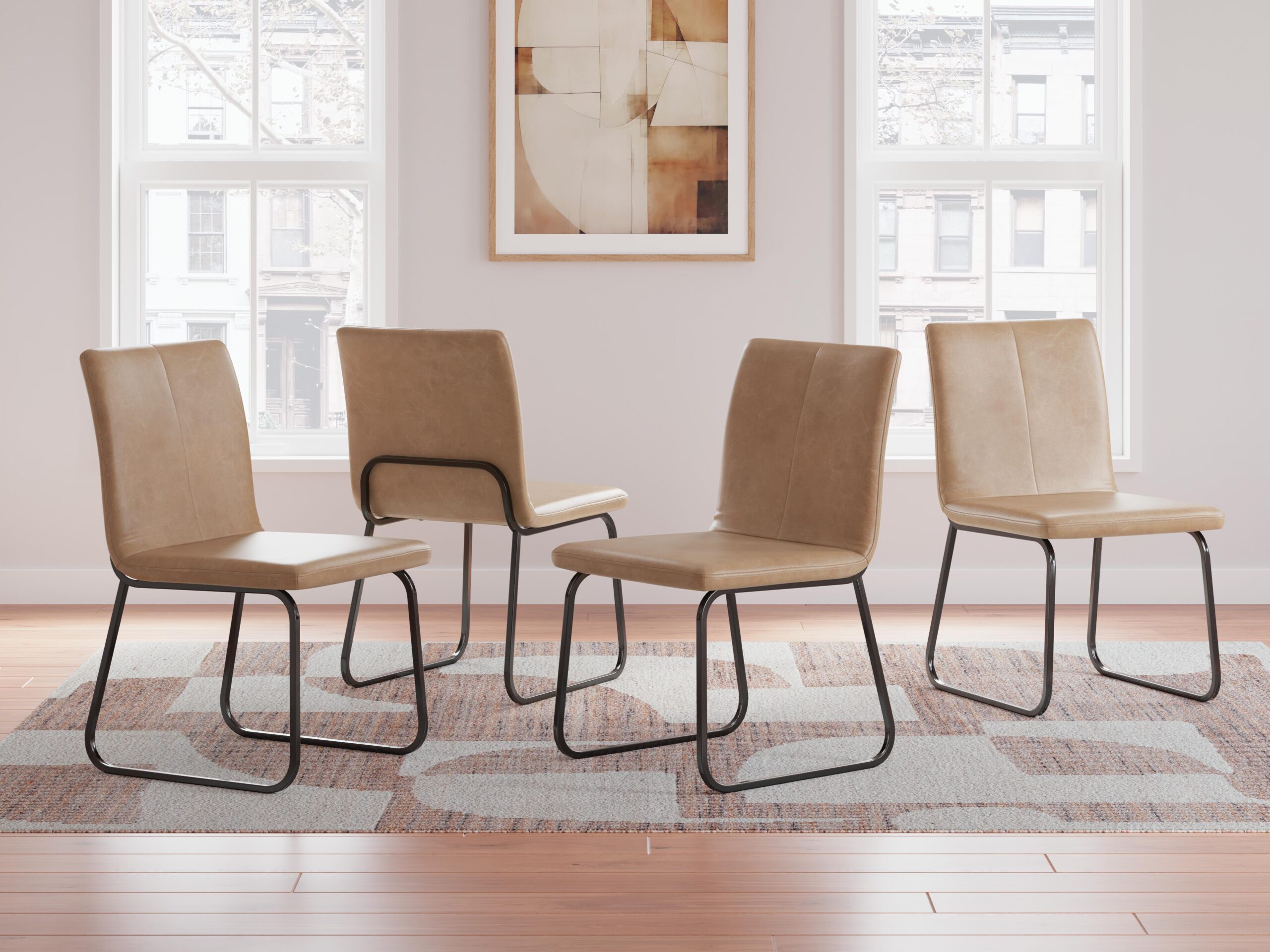 Pharwynn - Dining Upholstered Side Chair (Set of 4) - Toast - Image 2