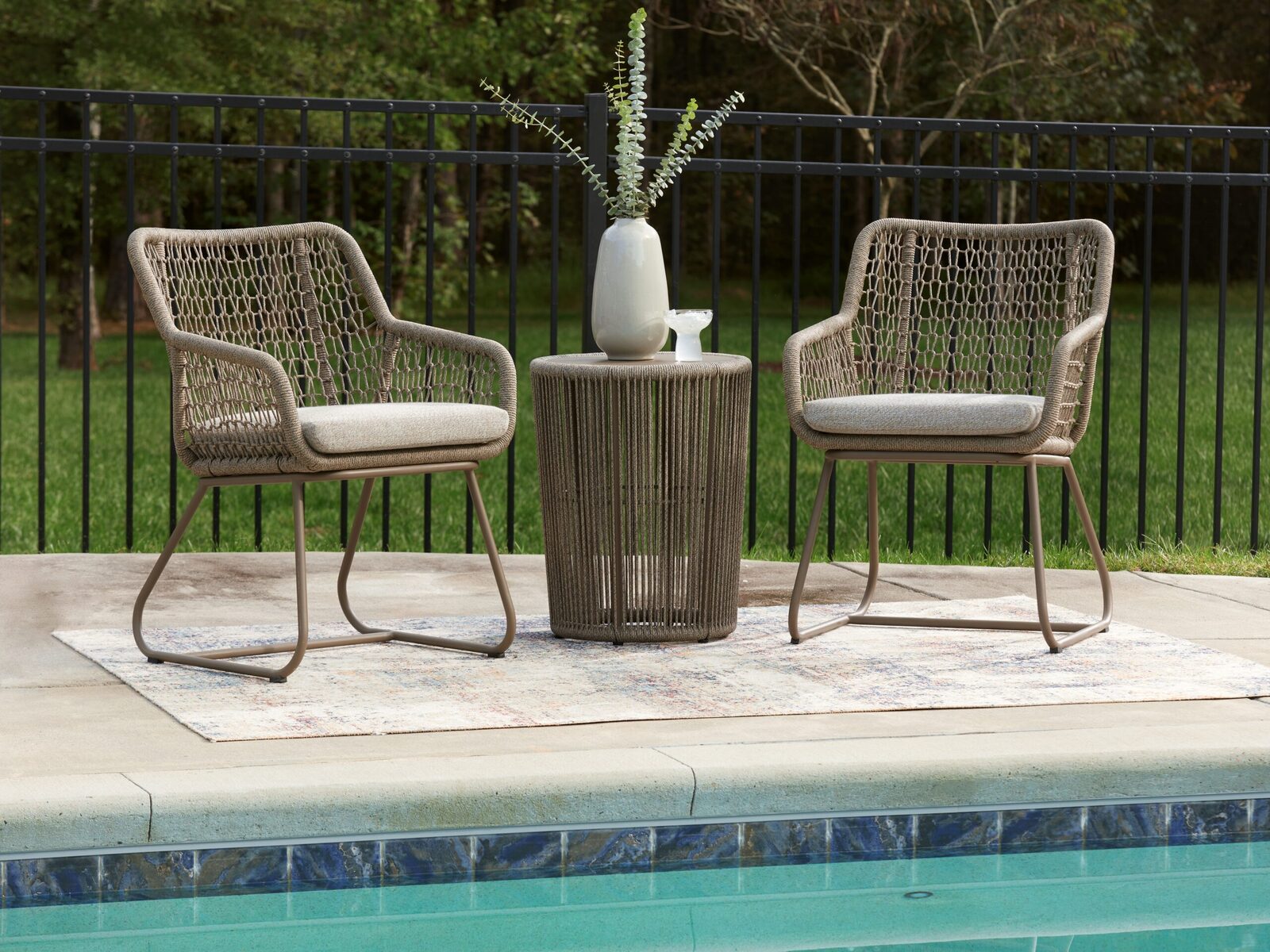 Majors Beach - Outdoor Table And 2 Chairs (Set of 3) - Beige - Image 3