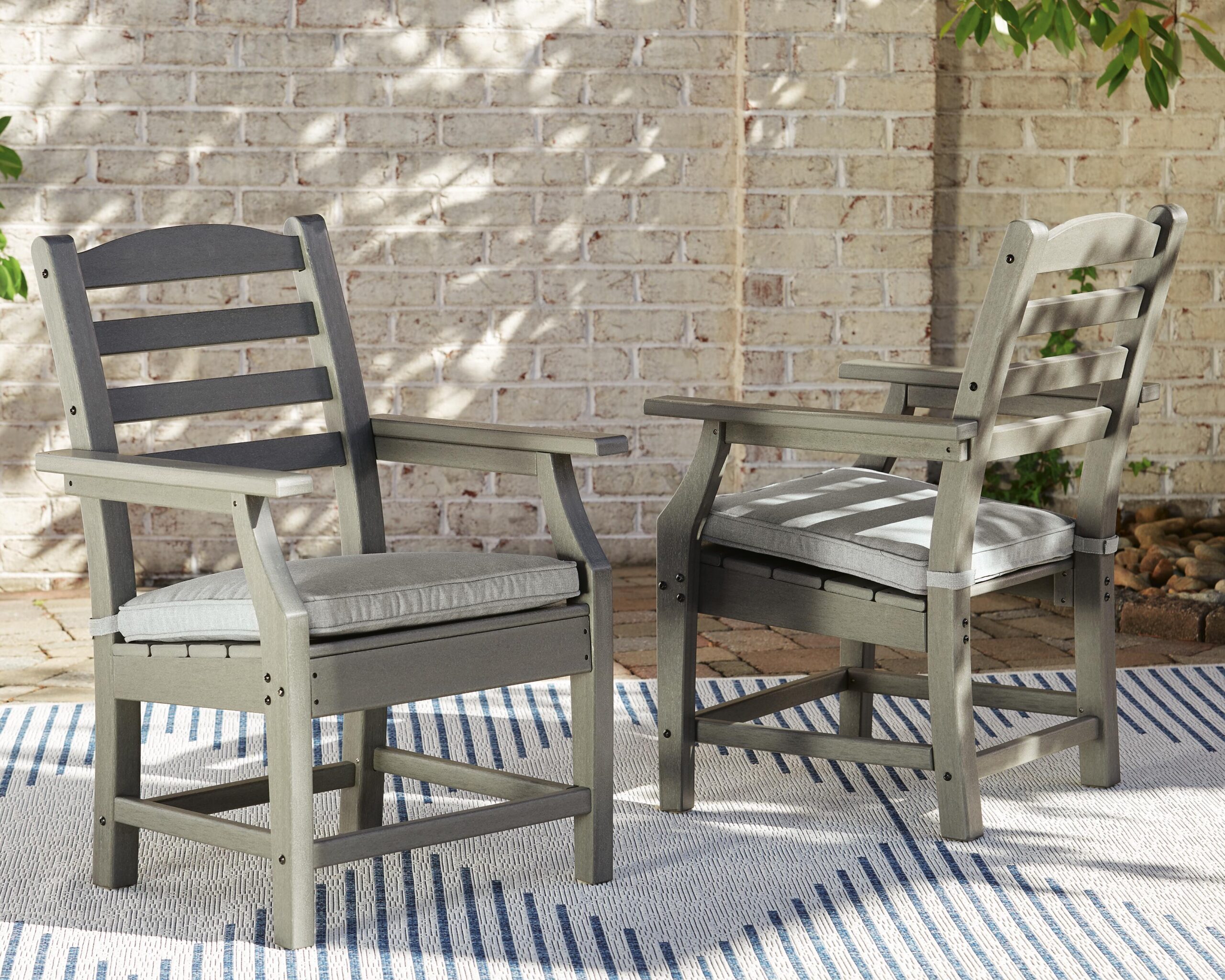 Visola - Arm Chair With Cushion (Set of 2) - Gray - Image 2